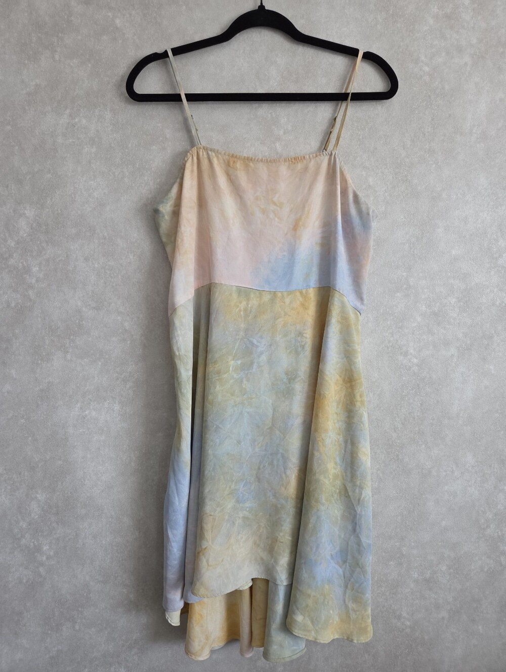 Size Medium Socialite Tie Dye Summer Dress Open Back Light Flowy High Low